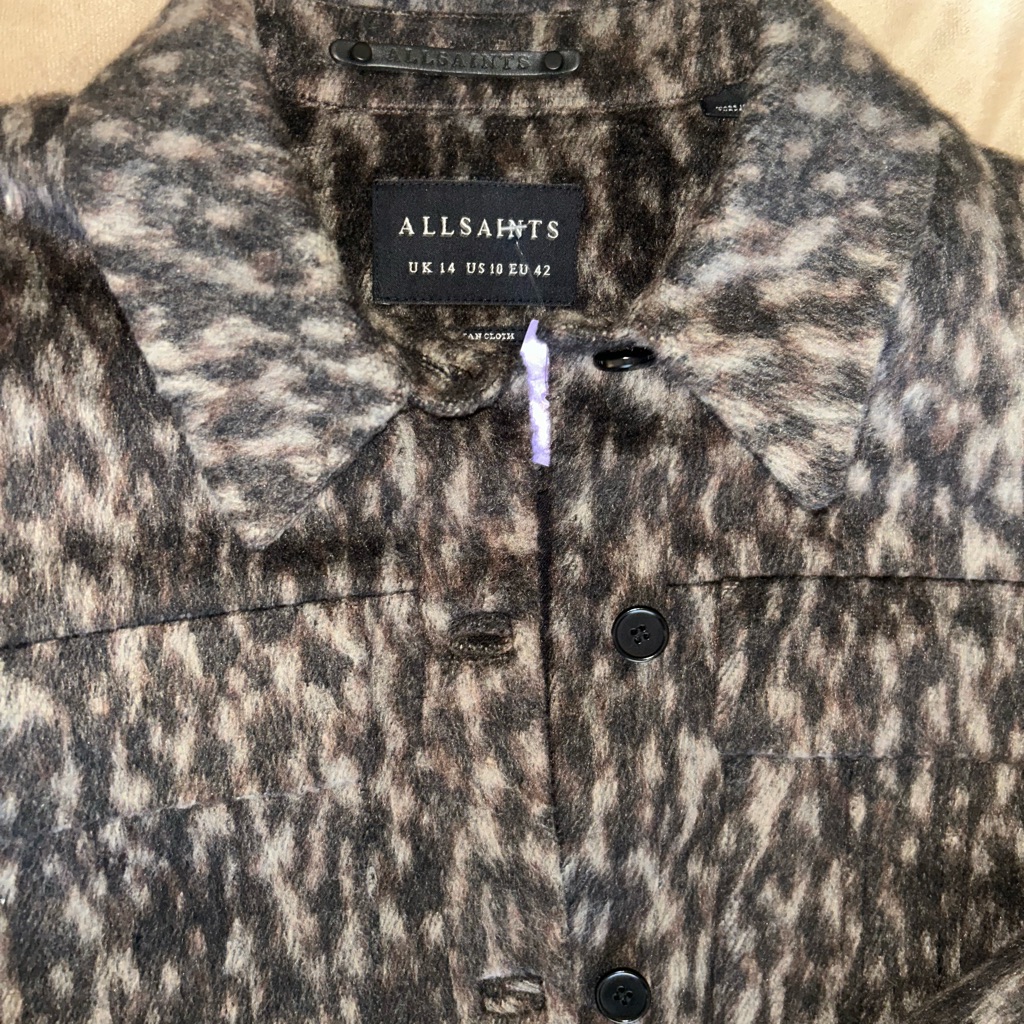 All Saints Women's Jessa Leppo Abstract Leopard Print Nwt